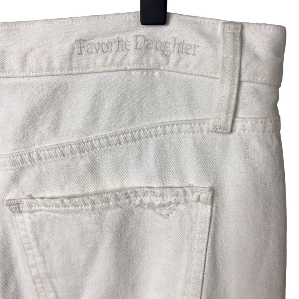 Favorite Daughter The Otto High Waist Boyfriend Jeans White Size 32 Distressed - Picture 9 of 14
